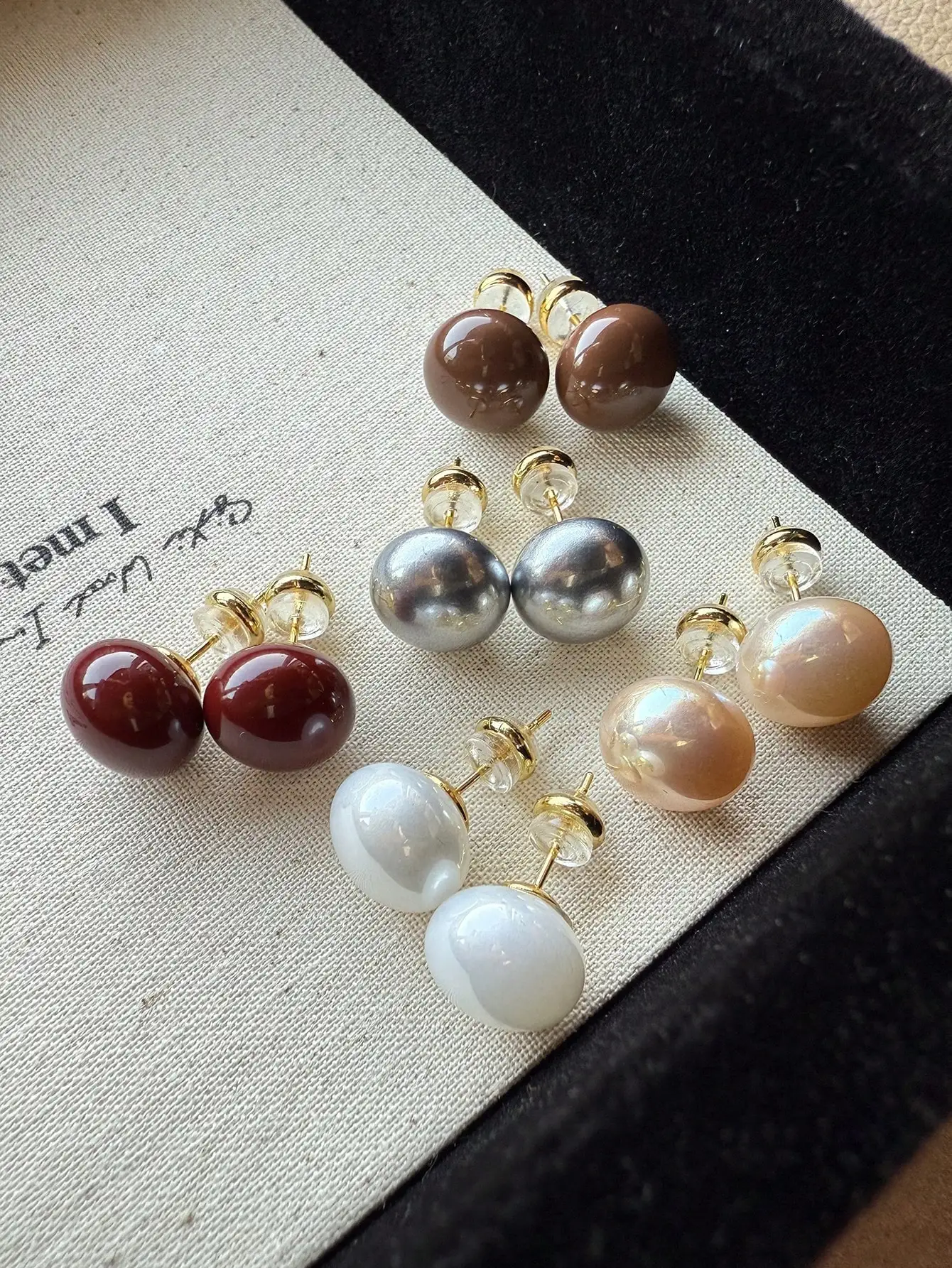 6Pairs Minimalist Square Faux Pearl Earrings Multi Color Elegant Chic Ear Jewelry Women Daily Holiday Fashion Accessories Set