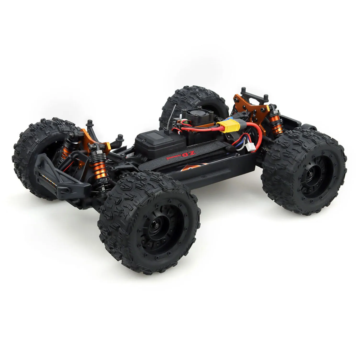ZD Racing 1/16 Ferngesteuerter Big-Tire-Truck MT-16 Hochgeschwindigkeits-4x4-RC-Offroad-Auto RTR Wheelie-Bar Metall-CVD-Chassis – Detail 6
