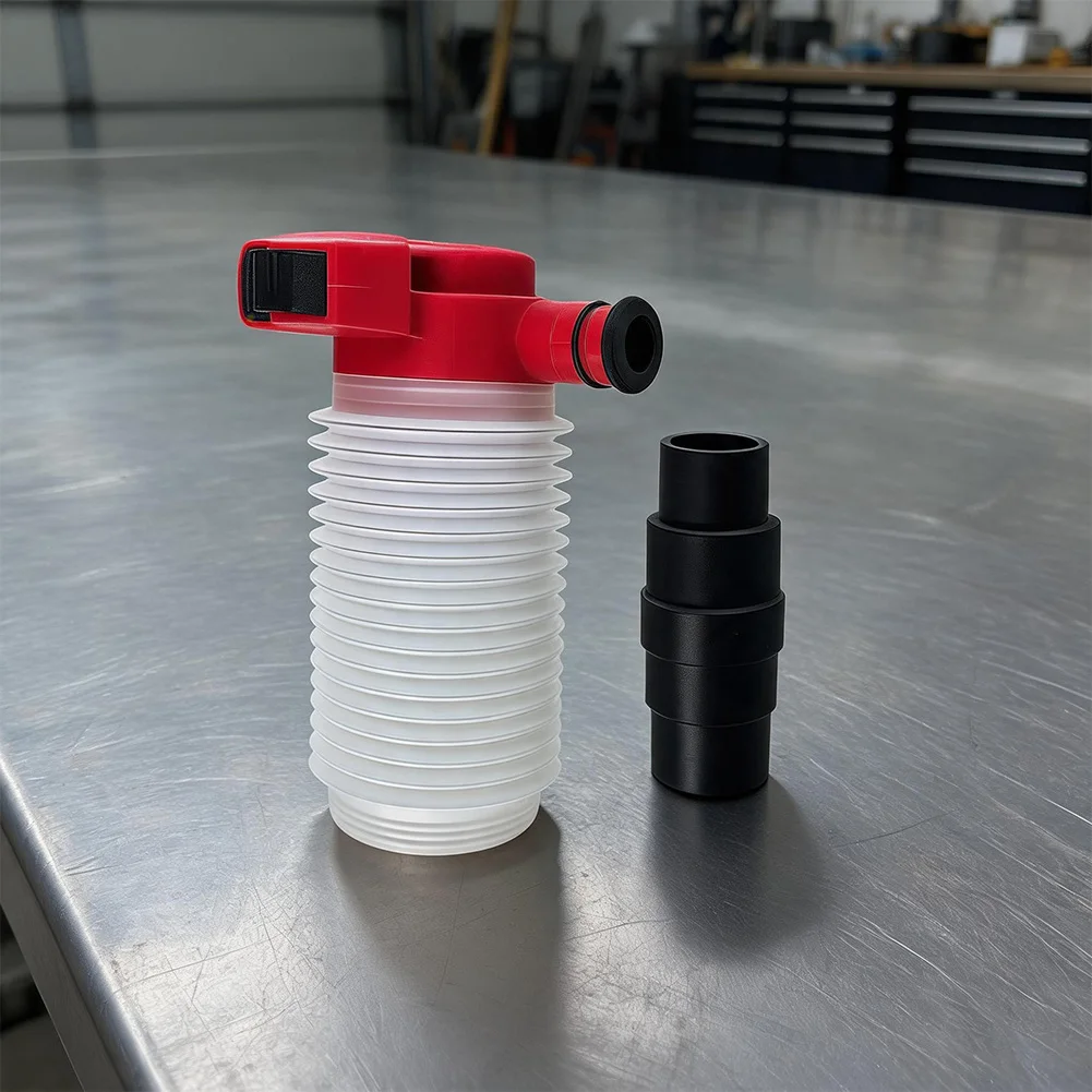 For Indoor Renovations Red And Black Electric Hammer Dust Collector Masonry Dust Extractor Flexible Accordion Design