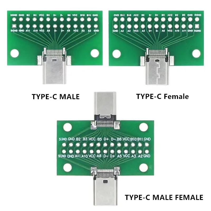 USB 3.1 موصل نوع-C لوحة محول لوحة دارات مطبوعة أنثى ذكر رئيس محول 2*13P إلى 2.54 مللي متر نقل اختبار مجلس USB3.1 وحدة