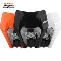 for KTM Motorcycle Headlight LED Plate Mask EXC EXCF SX 125 150 250 350 450 Motocross Accessories Dirt Pit Bike Moto Enduro