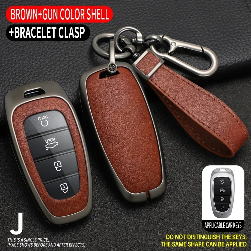 

3 4 5 6 7 8 Button Car Key Case Cover For Hyundai Tucson Solaris Sonata Hybrid NEXO NX4 Santafe Dn8 2020 2021 2022 Accessories