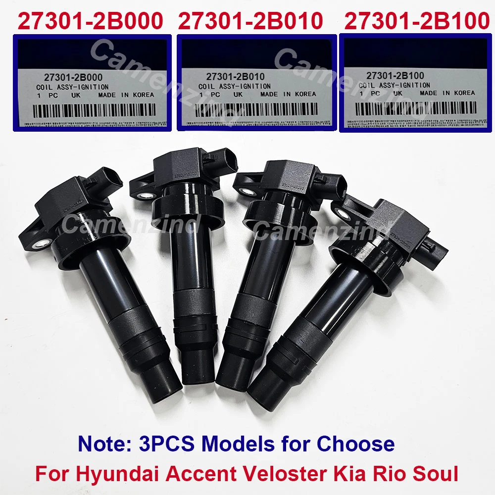 

Комплект из 4 катушек зажигания 27301-2B000 27301-2B010 27301-2B1000 UF636 для Hyundai Accent Veloster Kia Rio Soul 273012B000 273012B010
