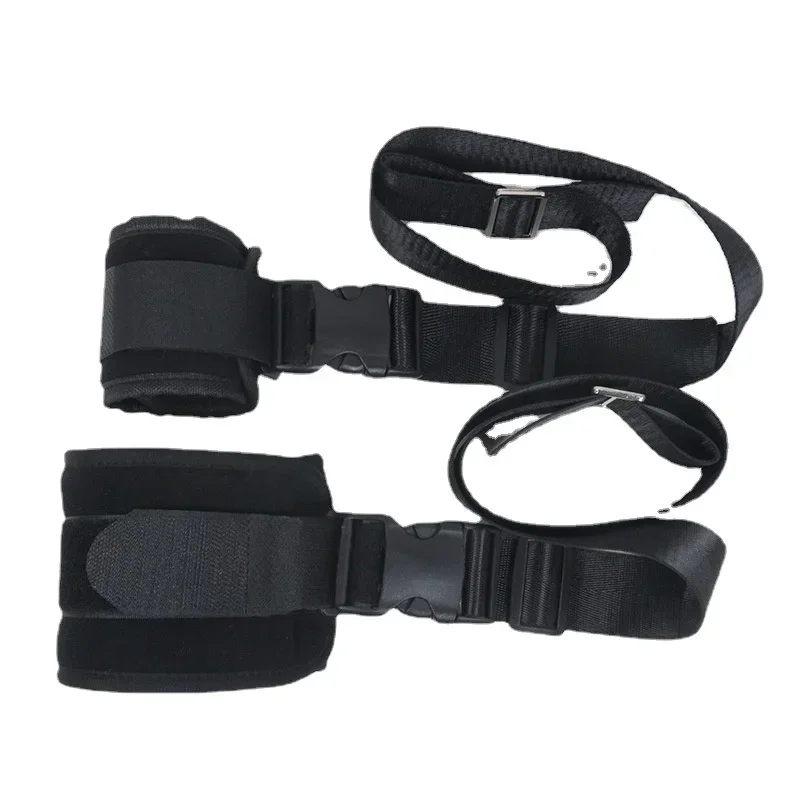 Elderly Adjustable Limbs Restraint Strap Bedridden Patient Protection Black Durable Wrist Ankle Medical Fixator Tie Down Belt