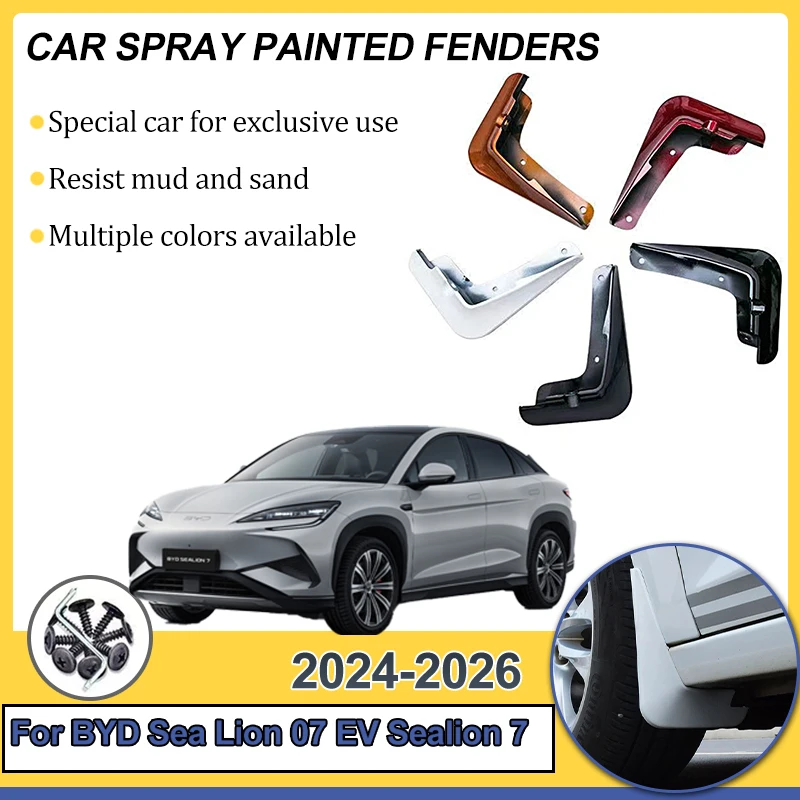 

Car Mud Flaps For BYD Sea Lion 07 EV 2024 2025 2026 Sealion 7 Car Flap Splash Splash Guard Front Rear Fenders Auto Accessories