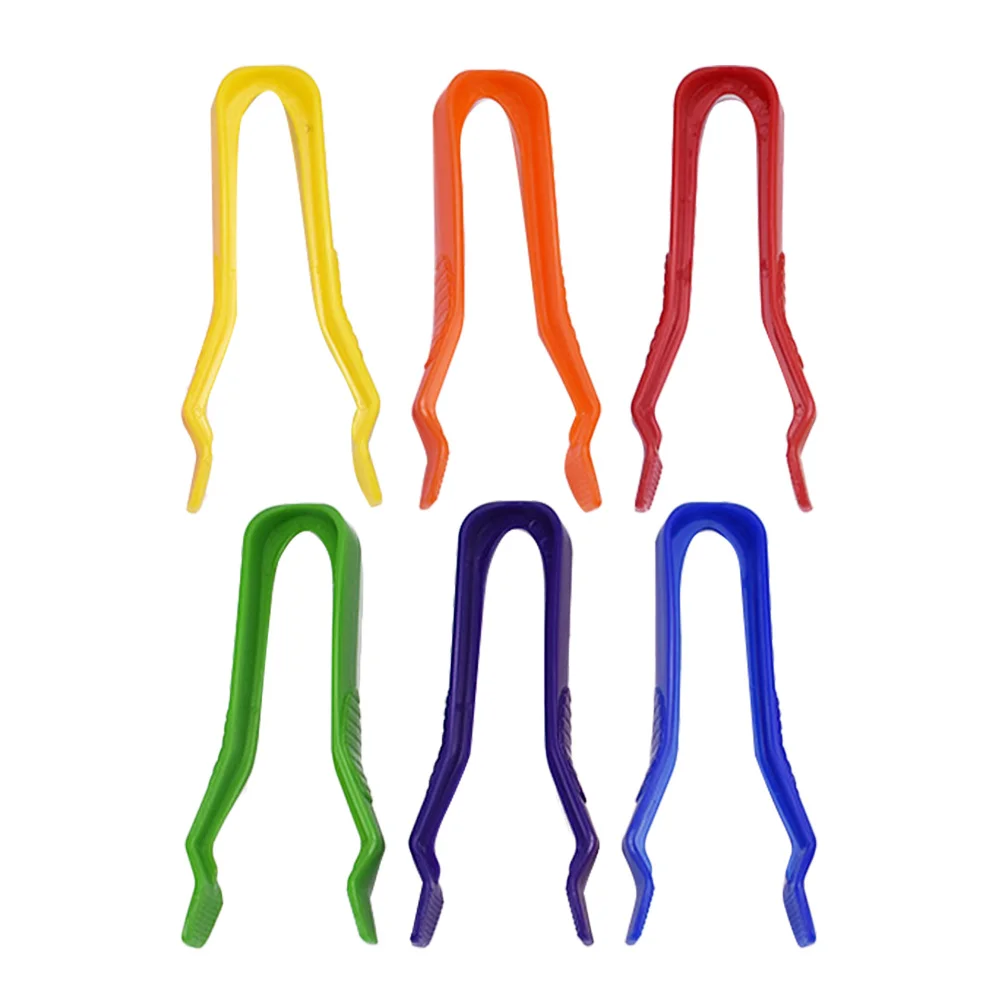 

6Pcs Plastic Tweezers for Crafts Kids DIY Jewelry Making Bead Picking Smooth Tip Precision Craft Tweezer Set Plastic Tweezers