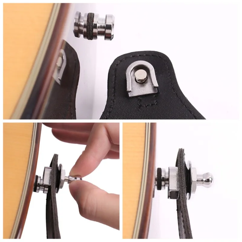 1pc New Guitar Strap Fixed Tail Nail Lock Shoulder Strap Button Non-Slip Antirust Bass Nut Metal Advanced Instrument Accessories