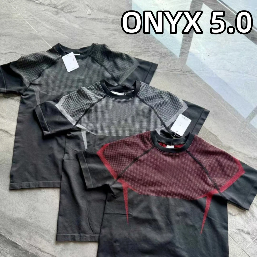 Новая мужская футболка для фитнеса SHARK GYM ONYX5.0, высокоэластичная, из материала Agate, для тренировок.