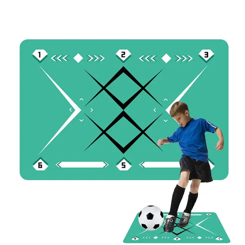 Soccer Trainer Dribble Silent Auxiliary Props Foldable Exercise Mats Football Training Mats Shock Absorption Exercise & Fitness