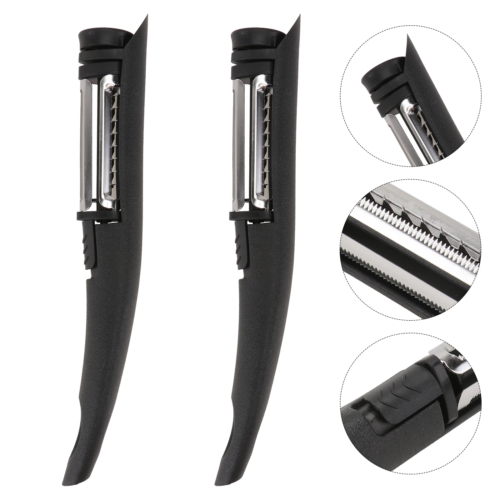 

2 pcs Stainless Steel Vegetable Fruit Peeler Grater Kitchen Gadget Ergonomic Handle Tool For Carrot Potato Apple