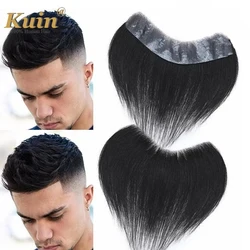 Men Hairline Toupee Natural Hairpiece For Man Pu Front Toupee Wigs Remy Hair With Thin Skin Base Hairline Toupee 100% Human Hair