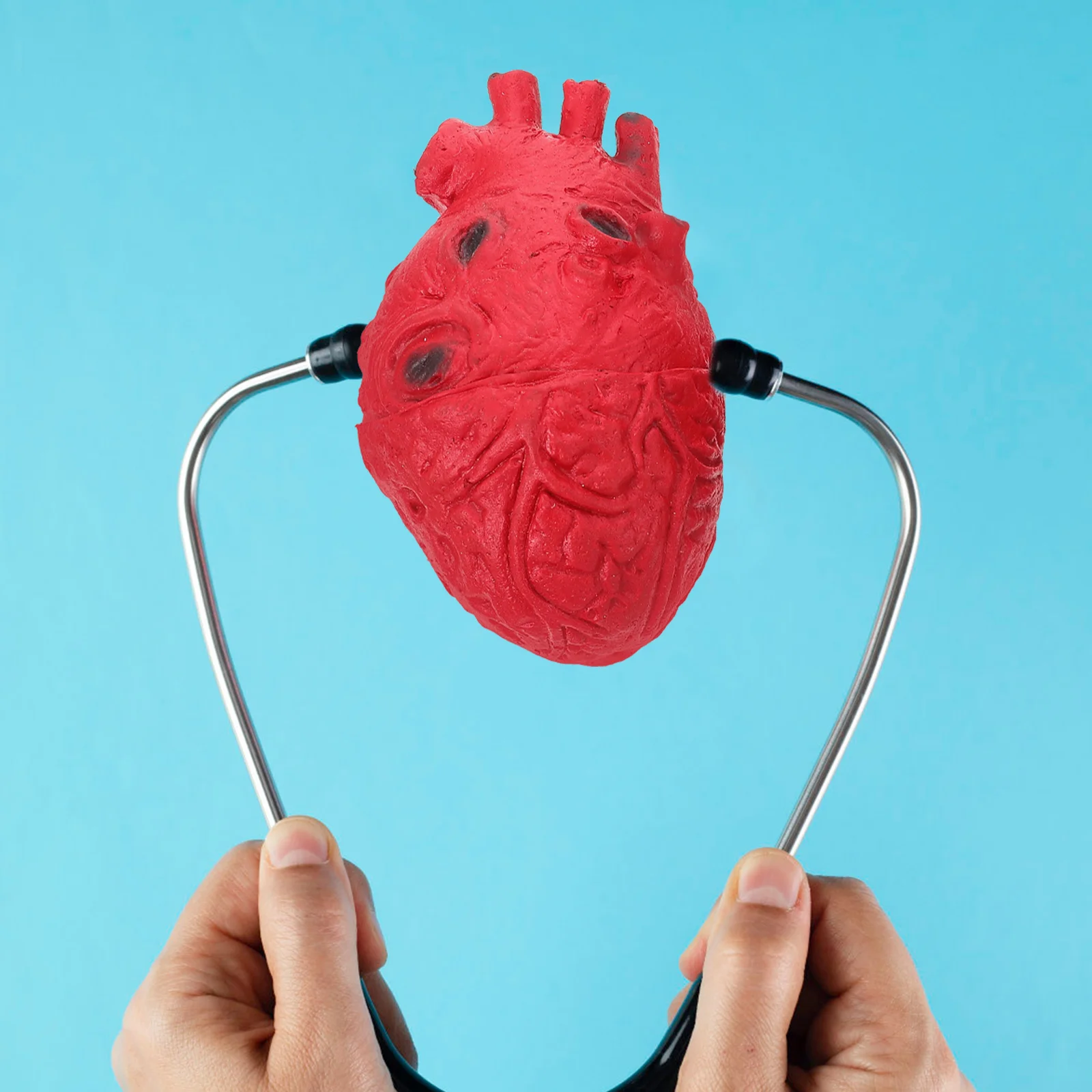 

2 Pcs Bloody Body Props Realistic Simulation Human gans Scary Halloween Decorations Haunted House Fake Heart Brains Prank Toy