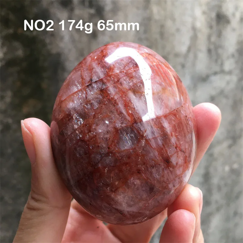 Pierre de palmier en quartz de feu naturel, cœur d'amlogging, napitation, décoration d'intérieur, cadeaux d'artisanat Reiki, guérison énergétique, chance spirituelle