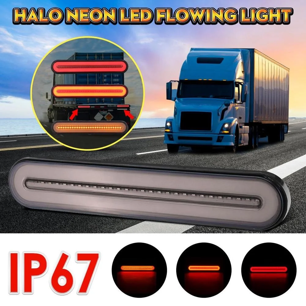 2-個-led-ハローネオンフローライト-100led-12-24v-テールブレーキライトフローウインカーライト防水車トラックトレーラー
