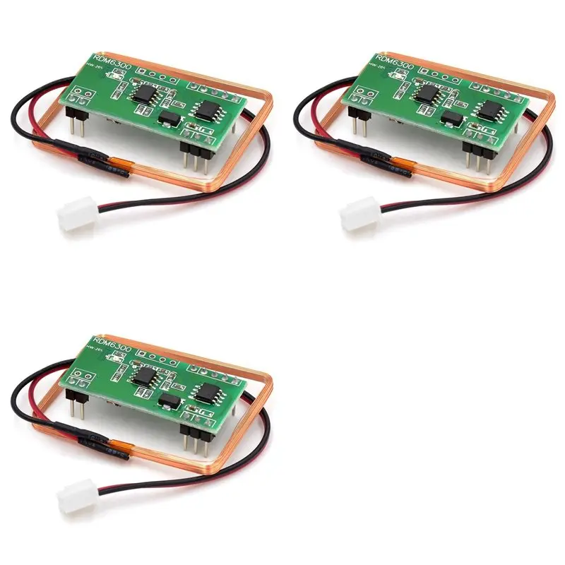 3X 125Khz RFID Reader Module RDM6300 ID Card Reader Module EM4100 RFID RF Module UART Serial Output Access Control-Y47A