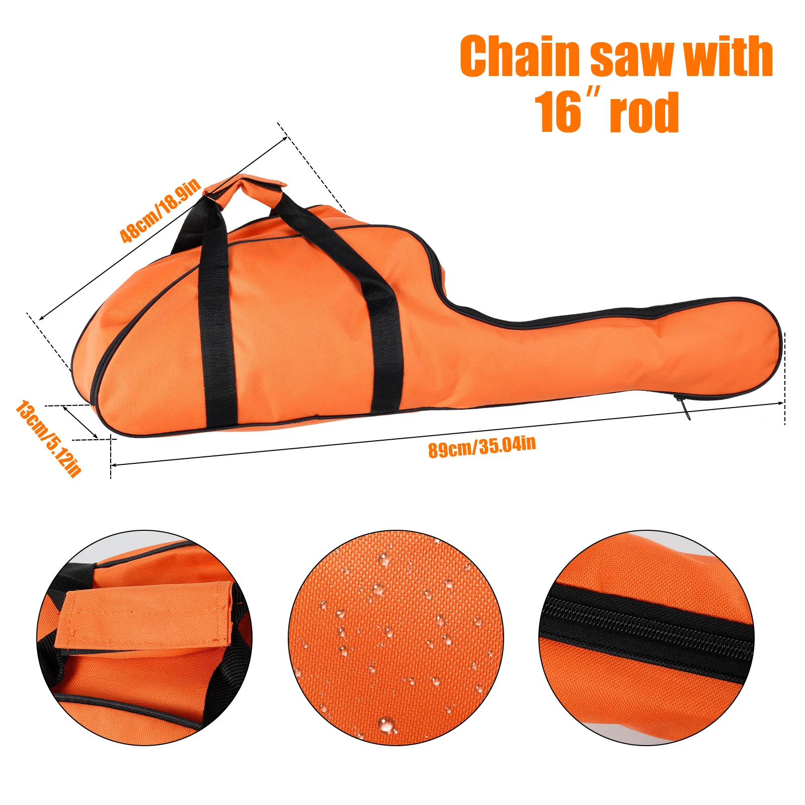 16inch Chainsaw Bag Waterproof Durable Chainsaw Carrying Case Oxford Cloth Woodworking Tool Bag Portable Protection Storage Bag