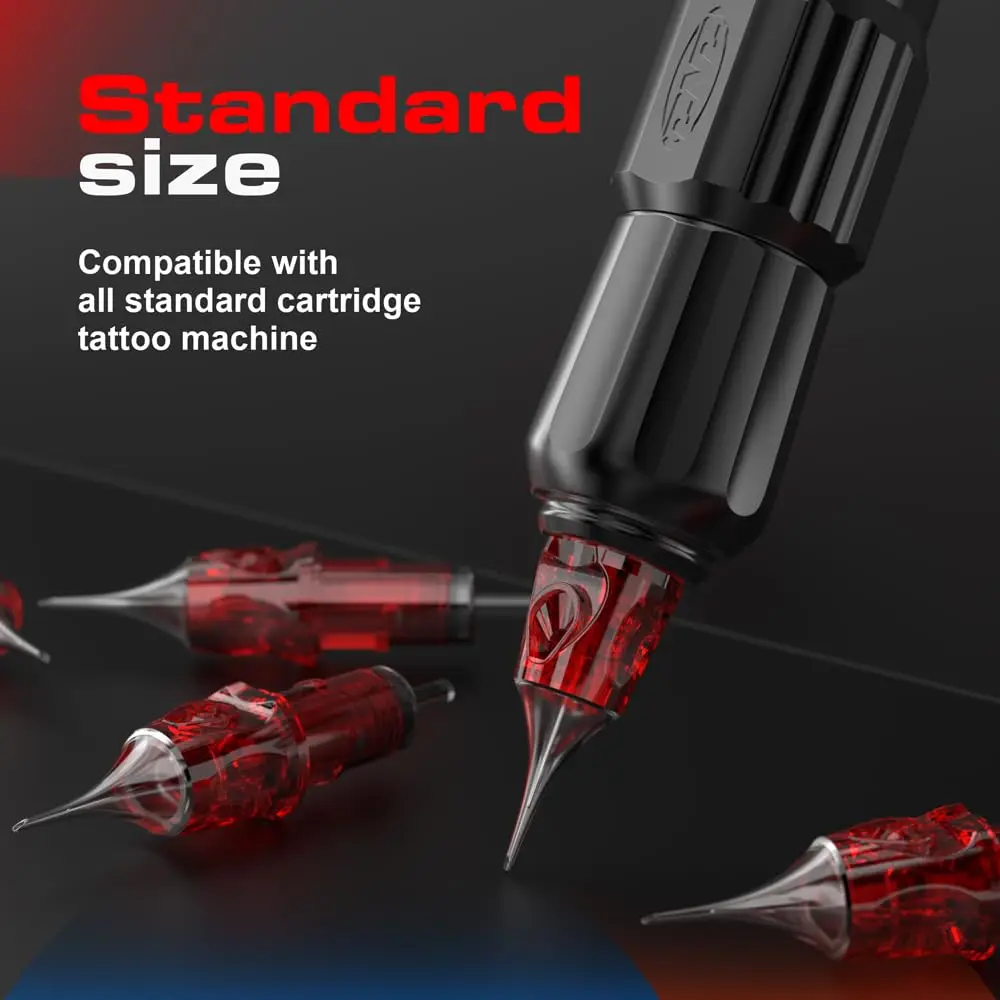 CNC 40Pcs Tattoo Cartridges Mixed Size For Liner Shader And Tattoo Rotator Machine Complete Body Skin Care Tools