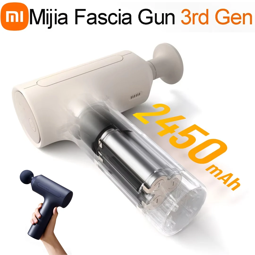 Mijia Fascia Gun 3rd Gen 25KG Thrust 2800rpm 3rd Gear Mode Deeply Relax ＆ Massage Muscles Extra Long Standby Type-C charging
