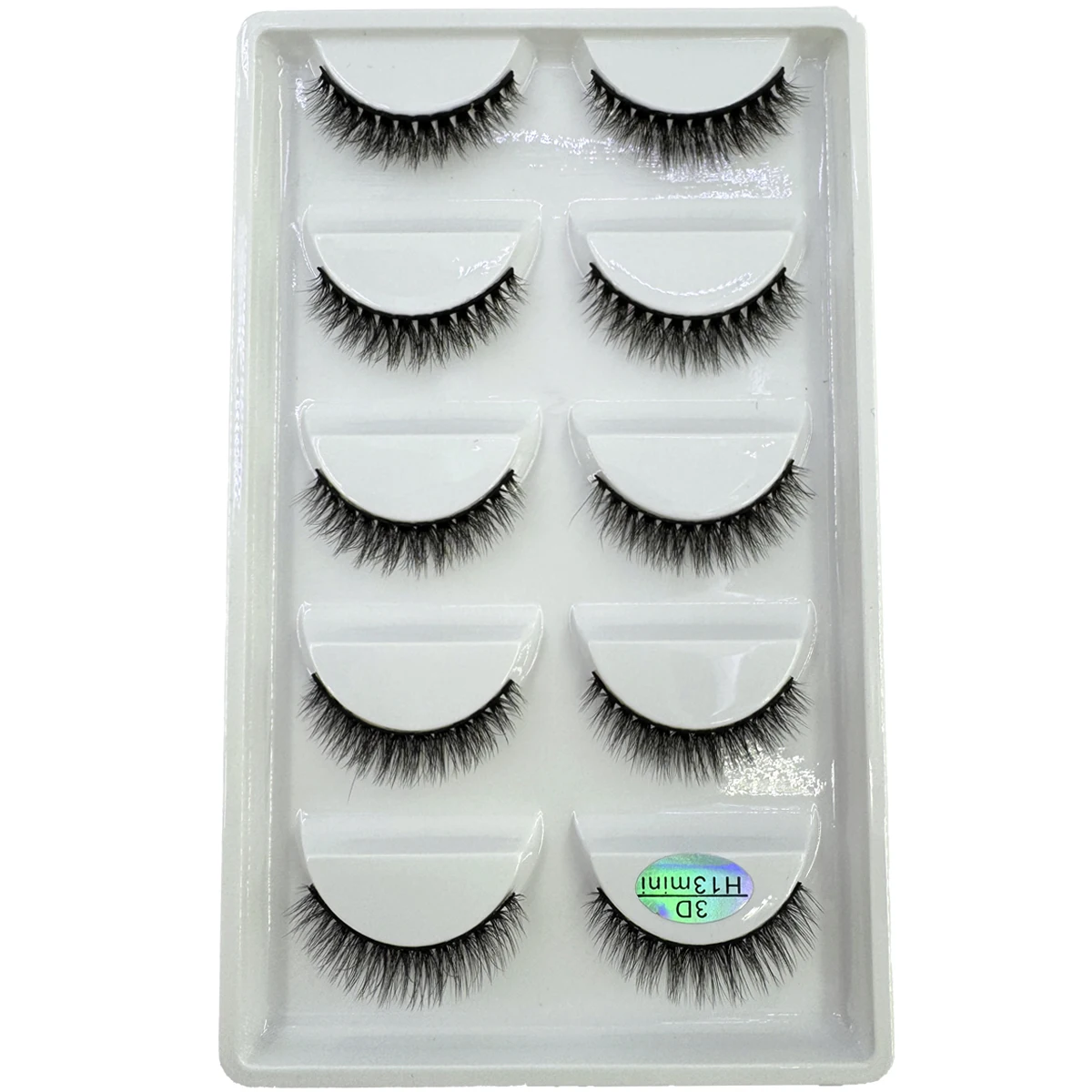 New Full 5 Pairs one box 3D Mink Hair False Eyelashes Natural Thick Long Eye Lashes Wispy Makeup Beauty Extension Tools H13mini