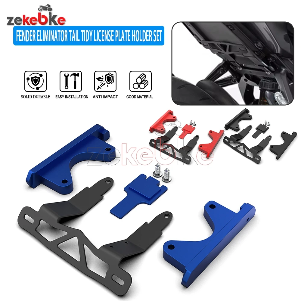 

mt09 Motorcycle Low-Mount Fender Eliminator Tail Tidy License Plate Holder Set For Yamaha MT-09 SP MT09 SP MT 09 2024-2025-2026