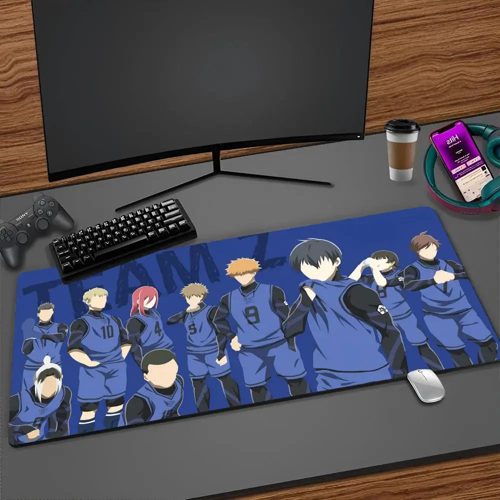 Anime BLUE LOCK Mouse Pad Cartoon Lockedge Large Gaming Pad Computer Gamer Keyboard Mat Desk Mousepad PC Desk Pad