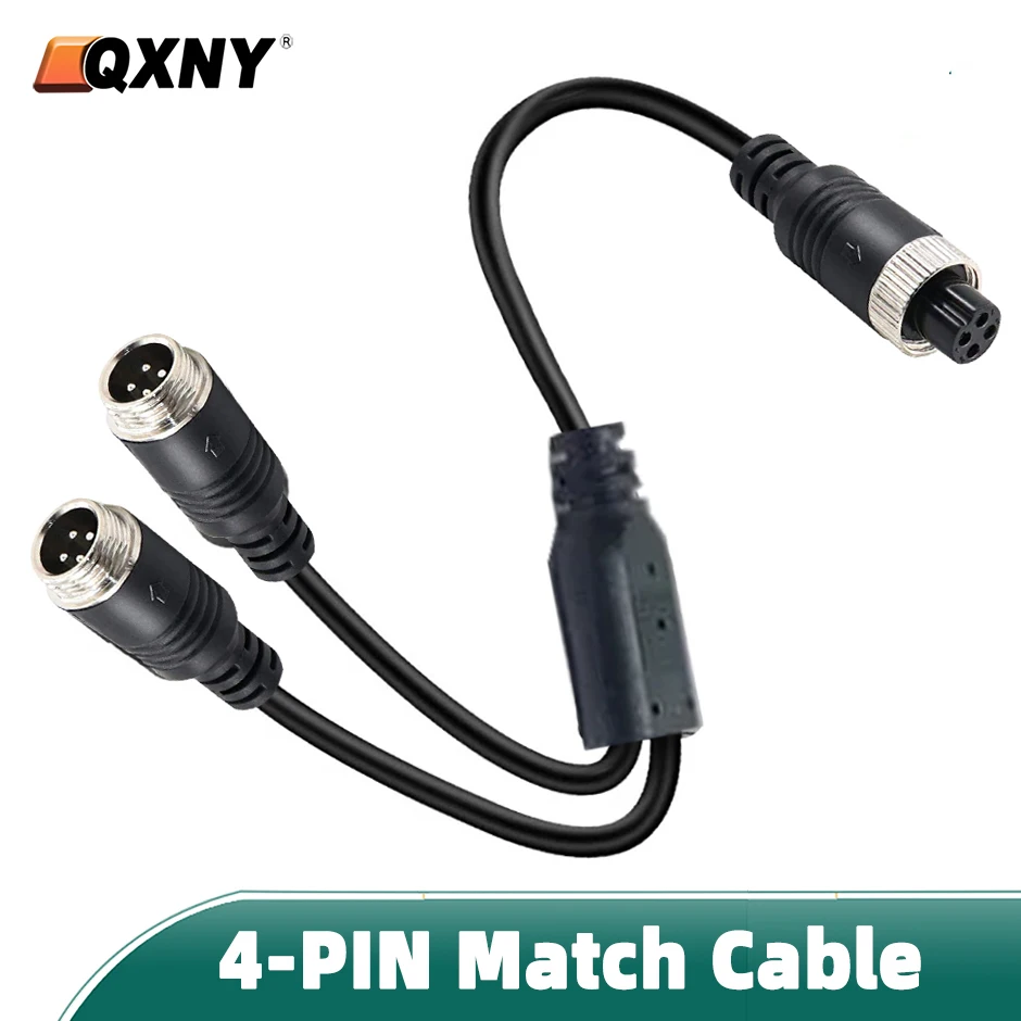 4-Pin Y-Splitter Power Aviation Head Male/Female 1 to 2 Way Plug Extension Cable Adapter for CCTV Camera Connector Split Signal