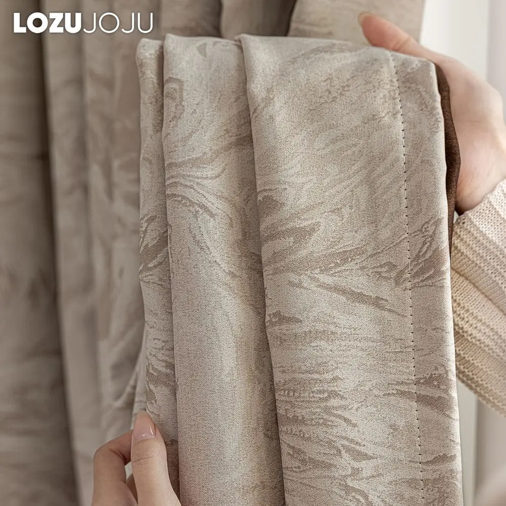 

LOZUJOJU Modern Printed Window Curtain 100% Polyester Drapes with 70-80% Shading Rate for Living Room 1PC