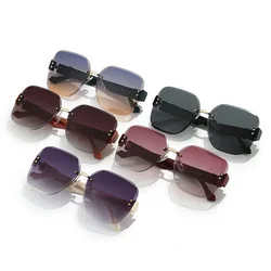 New Fashion Trendy Women's Sunglasses with No Frame and Cut Edge, UV Protection Sunglasses for export(DS-23034)