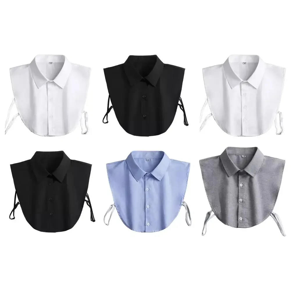 Women's Detachable Fake Collar Dickey Half Blouse Solid Color False Collar for Shirts White / Black Girls Top Accessory