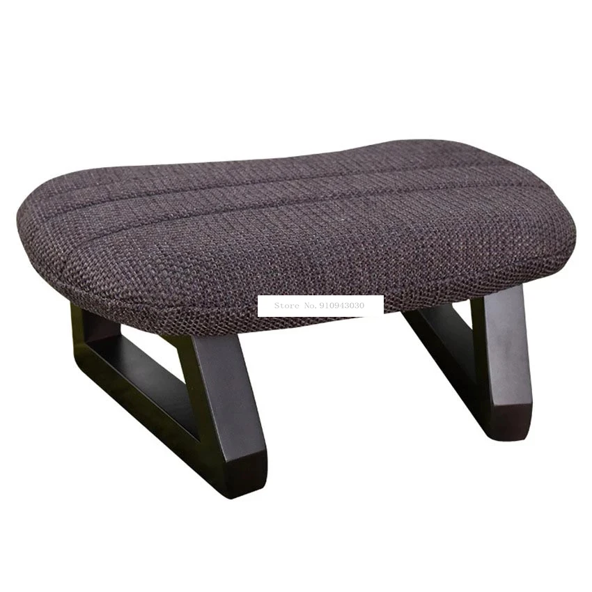 Low Stools With Solid Wood Leg Ottomans Living Room Change Shoes Iron Upholstered Soft Footstool Nodic Modern Simple Rectangle