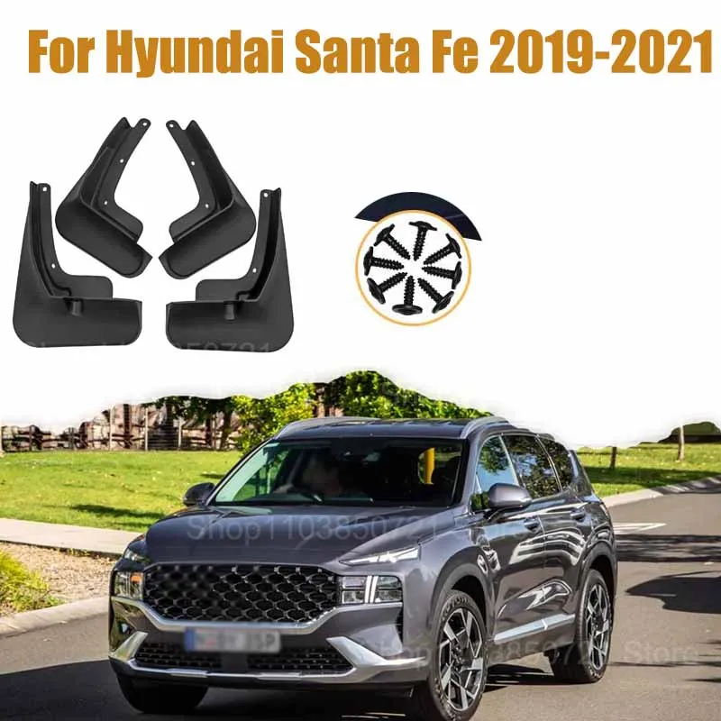 

Mudguards for Hyundai Santa Fe TM 2019 2020 2021 2022 2023 Accessories Mud Flaps Splash Guards SUV Fender Rear Wheels Car Stying