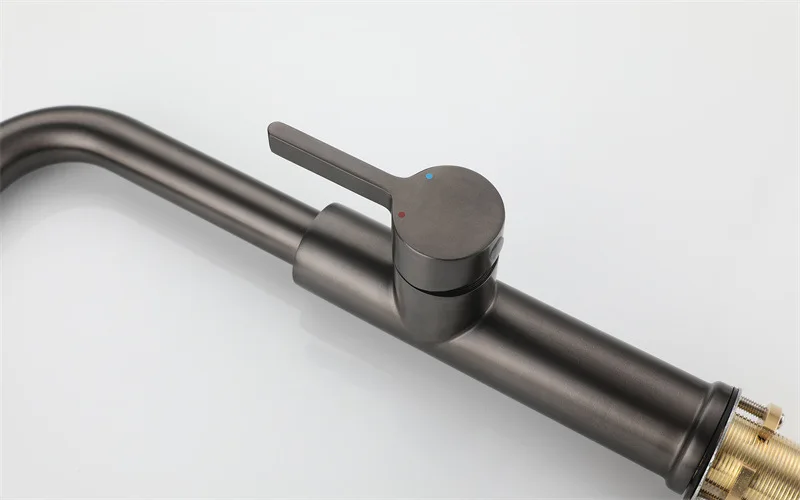 

Немецкий пистолет из ясеня, кухонный смеситель для горячей и холодной воды, выдвижная вращающаяся раковина для овощей, раковина, балкон, смеситель-водопад Feiyu