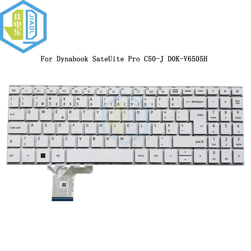 

PO Portuguese White Keycaps Keyboard For Toshiba Dynabook Satelite Pro C50-J C50-H C50-E D0K-V6505H XN16R-156 NB-17-6505H-10-B0