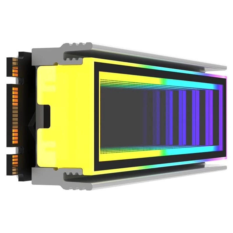 GPUHOLD ARGB AURA Sync Computer 2280 SSD M2 Radiator Aluminum PC RGB M.2 Nvme Cooler Heatsink Solid State Drive Heat Sink Cooler