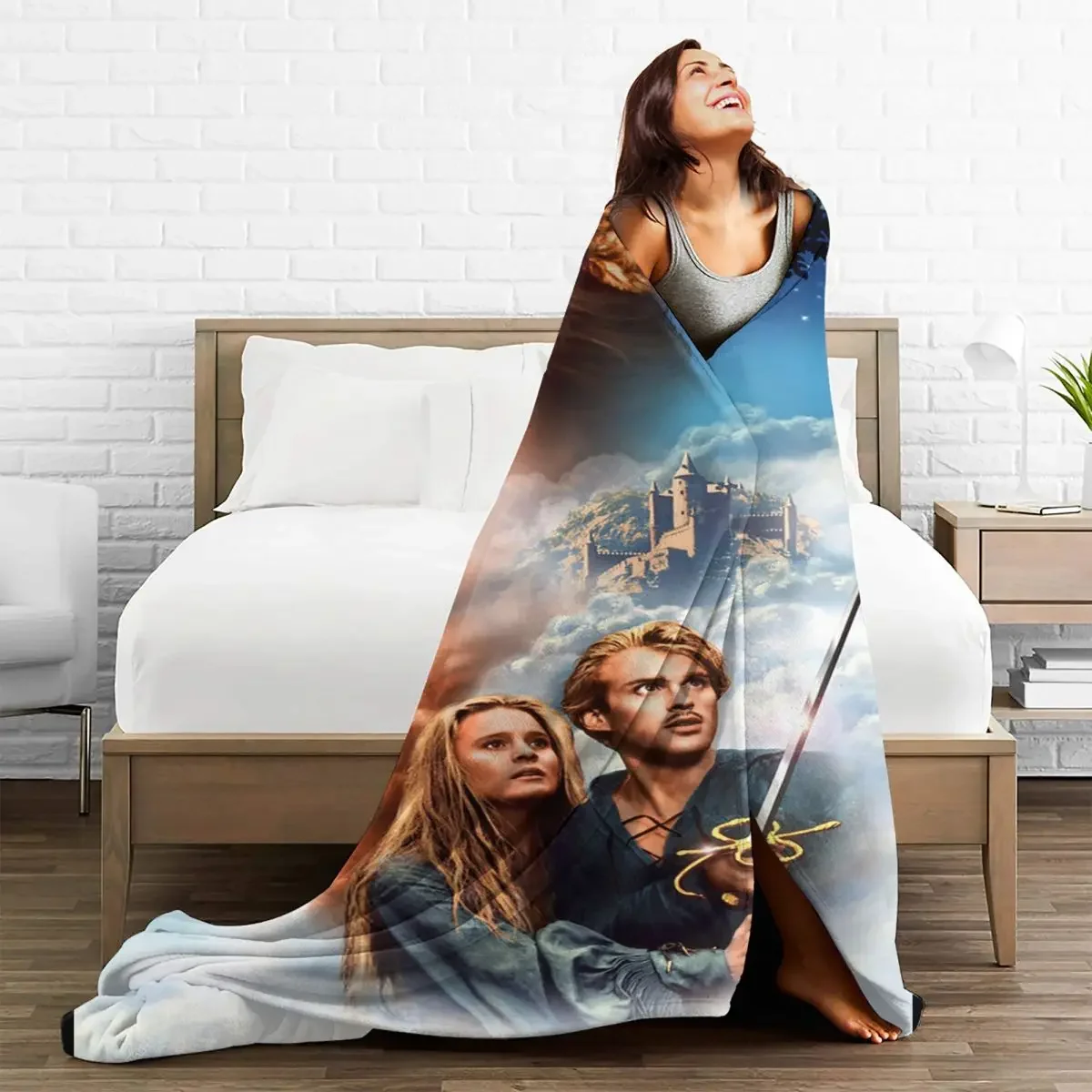 

The Princess Bride Baby Blanket Fleece Print Movie Vintage Lightweight Thin Throw Blankets for Bedding Office Plush Thin Quilt