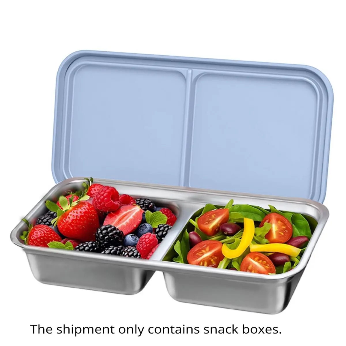 Industrial Tools 3-Pack Stainless Steel Snack Containers with Silicone Lids for Lunch, , Travel & Camping