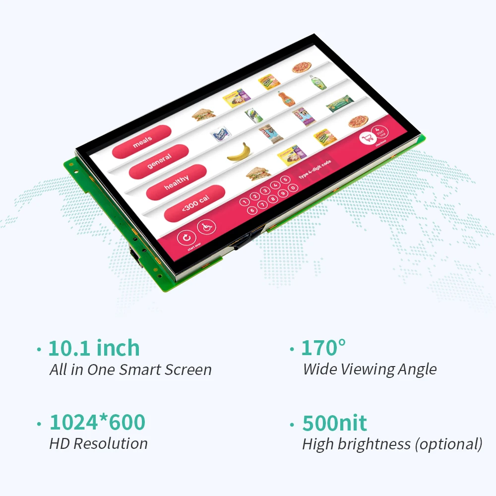 IXHUB Linux i Android Ubuntu 10.0 urządzenie końcowe sprzęt przemysłowy sterowania inteligentnym modułem wyświetlacz TFT LCD HMI 10.1 cala