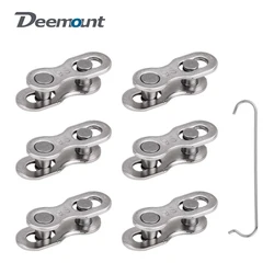 6 Pairs Bicycle Quick Link& Release for 1/6/7/8/9/10/11/12 Speed Chain Reusable Carbon Steel Missing Link Silver Gold Connector