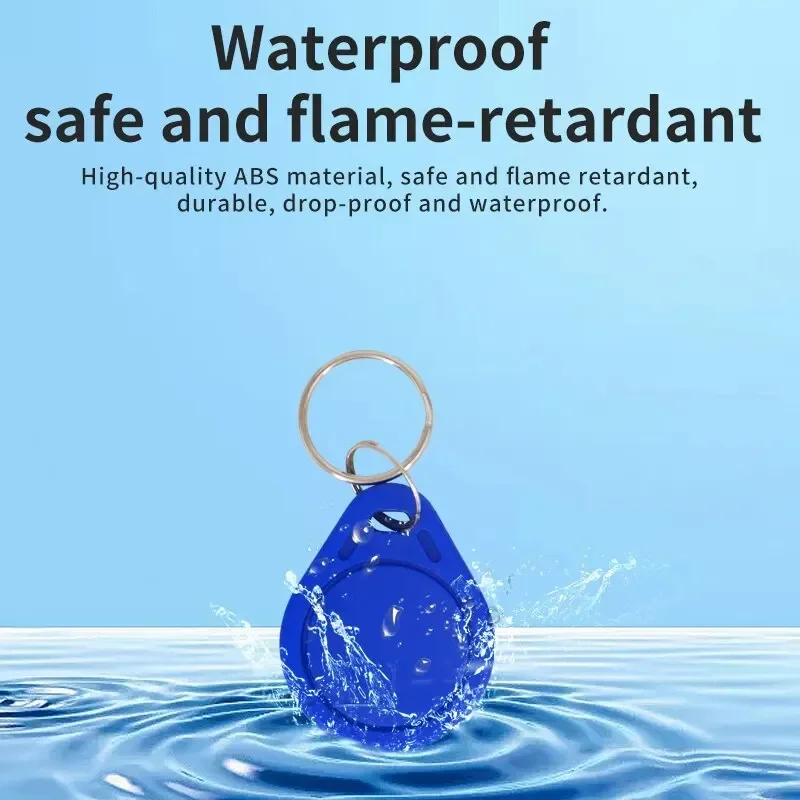 5YOA 100PCS RFID Keyfobs 13.56MHz IC Read Only Access Control S50 Token Attendance Management Keychain Security Identification