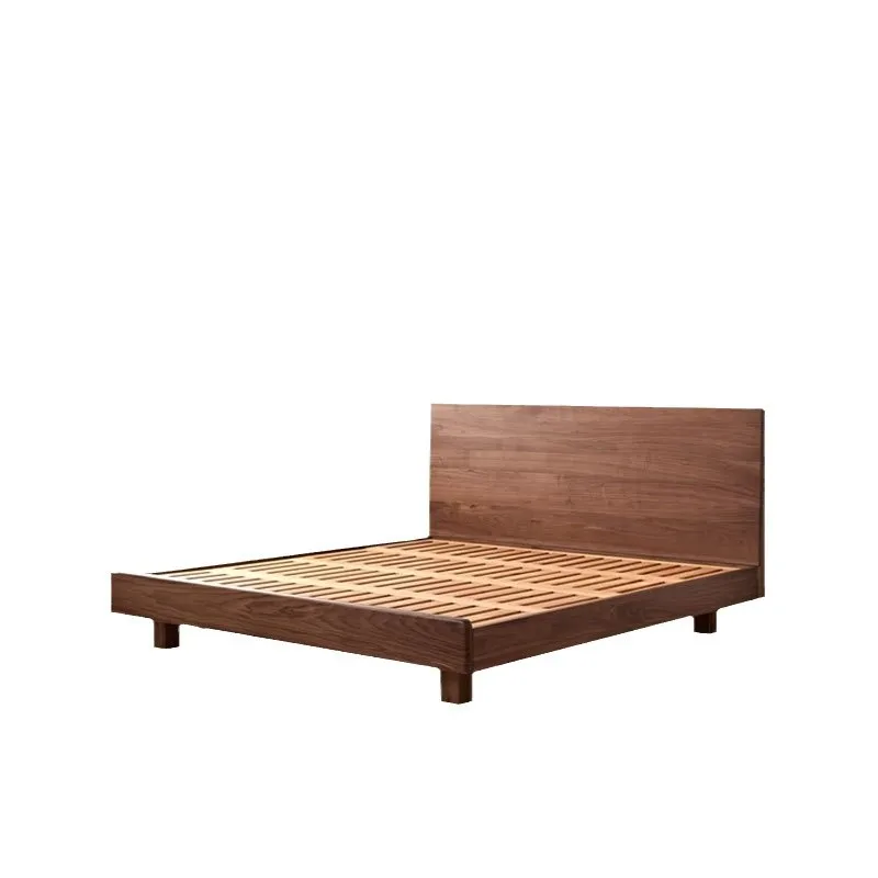Customizable North American Suspension Simple Modern White Oak 1.5m Single 1.8m Double High Backrest Bed