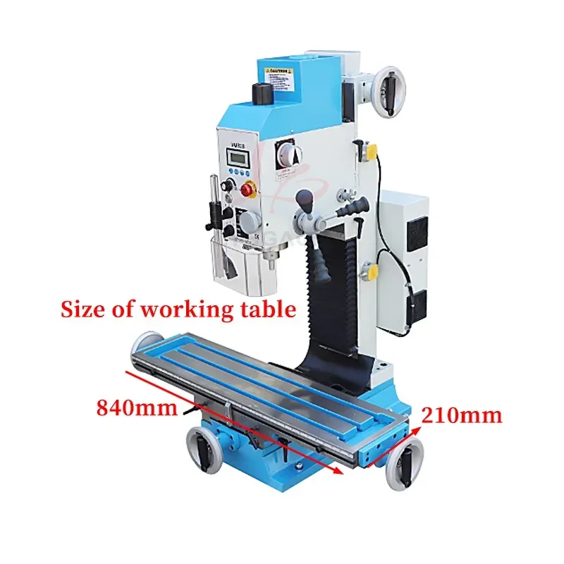 VM32B All-in-one Multi-functional CNC Drilling and Milling Machine Small Stepless Variable Speed DC Motor Speed 5000RPM Spindle