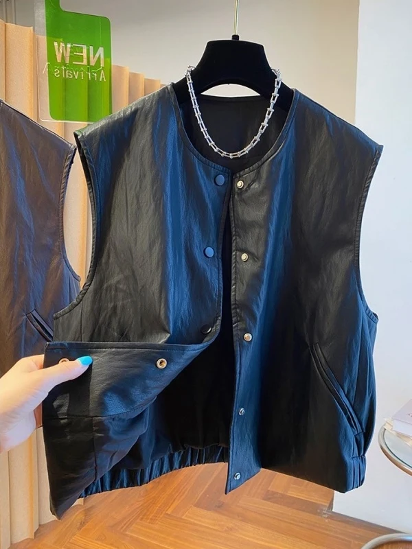 

plus Size 300 Pou round Ne Vest Men's Casual Layering Svel Top Spring Autumn Seasonal Faion Youth Trend