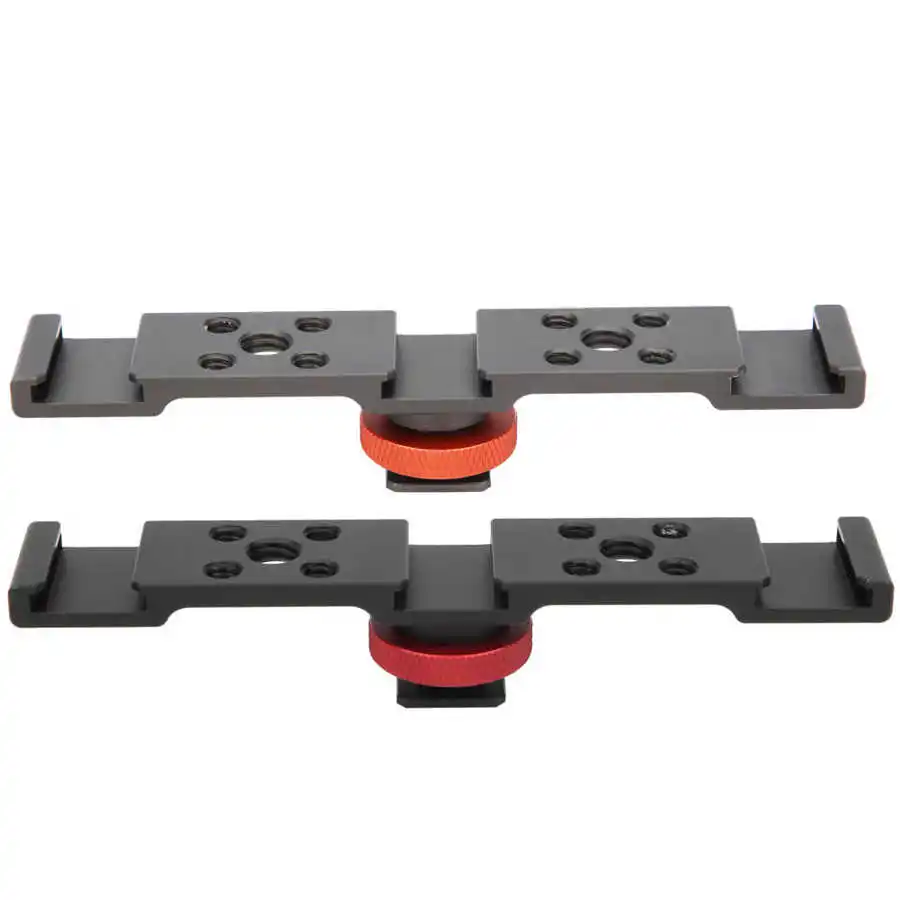 3 In 1 Hot Shoe Mount Adapter Extension Bar Bracket Stand for Camera Mobile Phone Hot Shoe Mount 3 In 1 Hot Shoe Mount