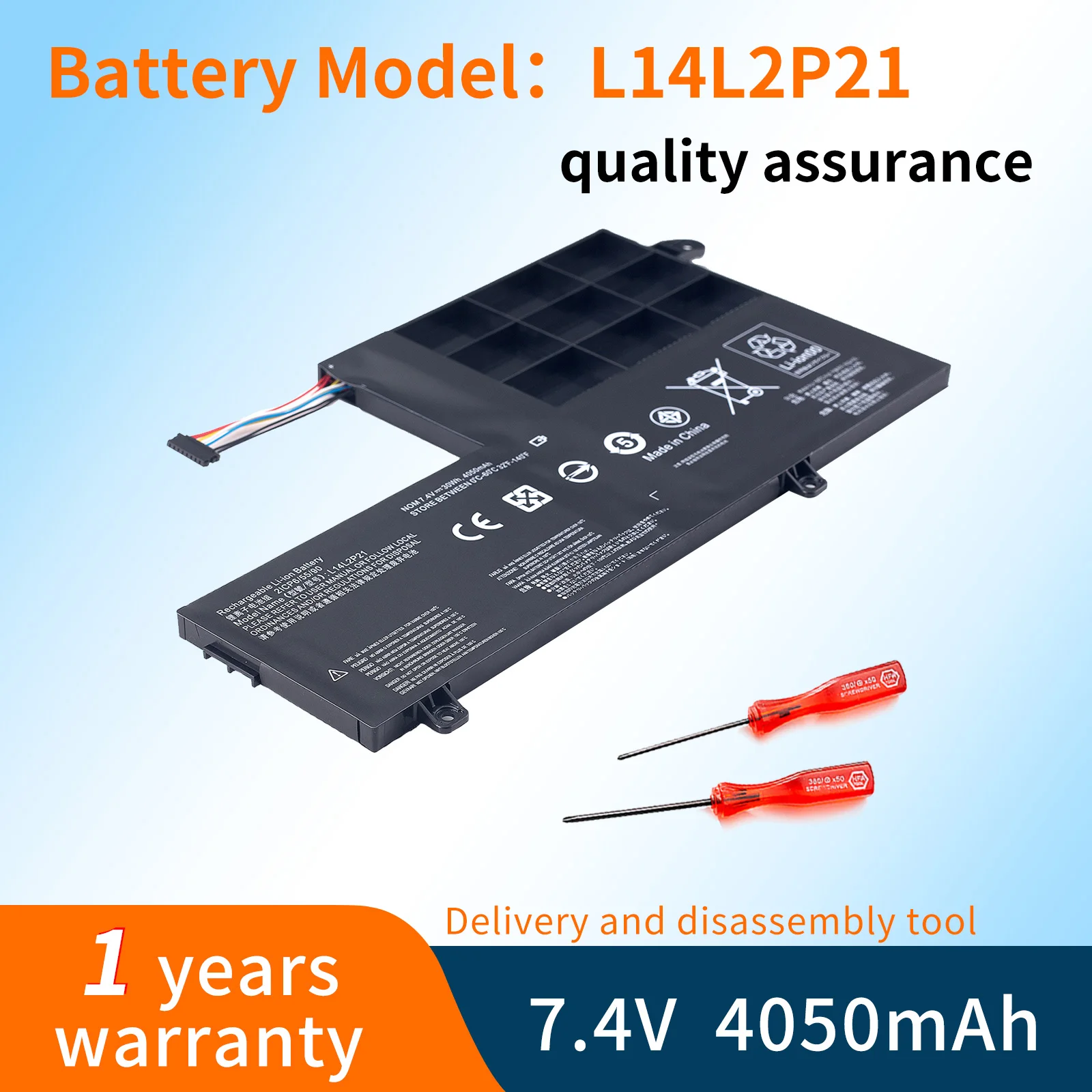 BVBH Battery baterai Laptop untuk LENOVO Yoga 500-14ISK S41-70 S41-75 S41-70AM-IFI S41-35 2ICP6/54/90 7.4V 30WH