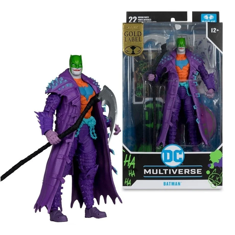 

Игрушка McFarlane Toys DC Multiverse: Бэтмен (Dark Nights: Death Metal) в образе Джокера, Gold Label, оригинальная фигурка 7 дюймов, модель-кукла, подарок