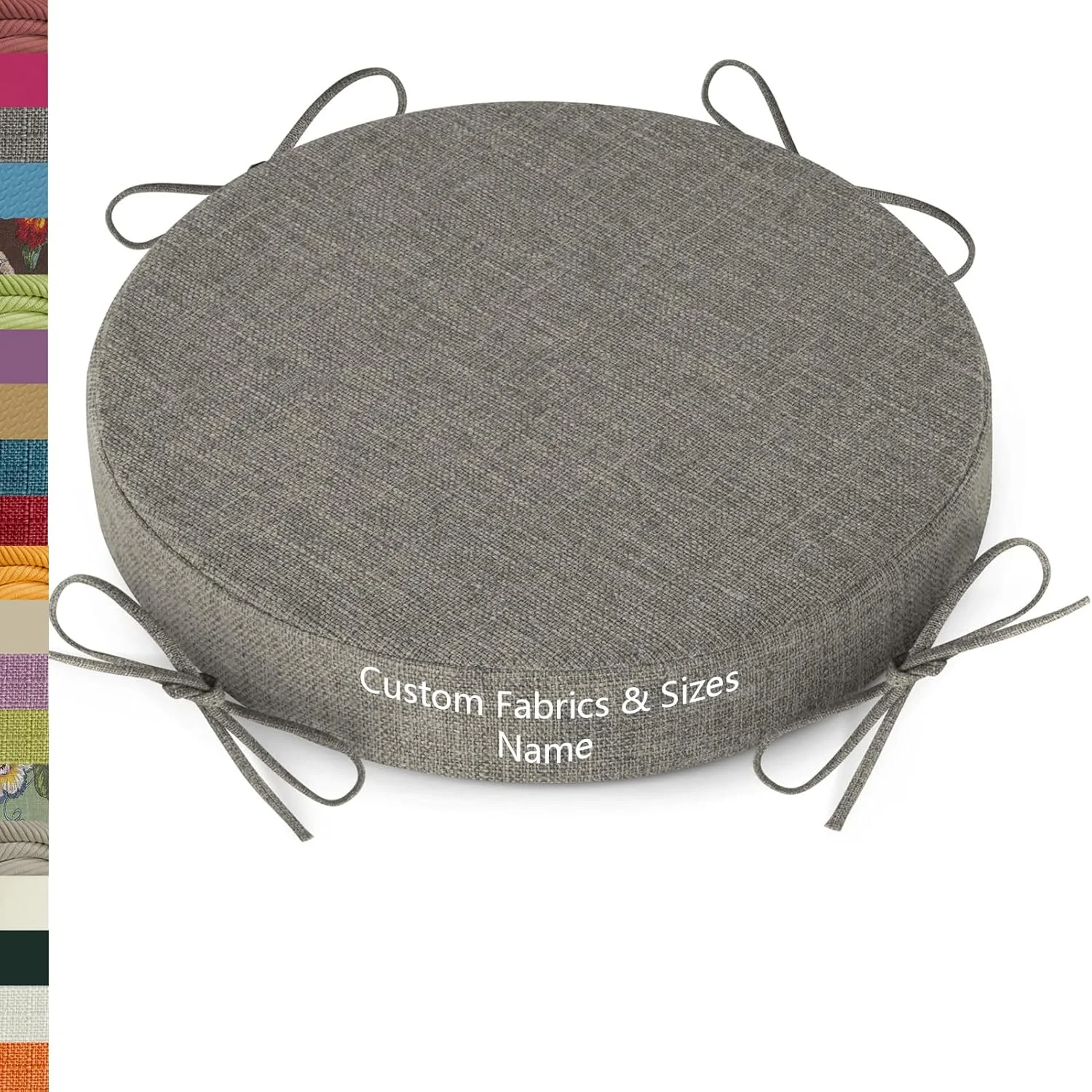 Custom Round Cushions With Ties Bench Cushion Round Chair Pads Seat Cushion for Yoga Dining Kitchen Patio Office Chair Pads