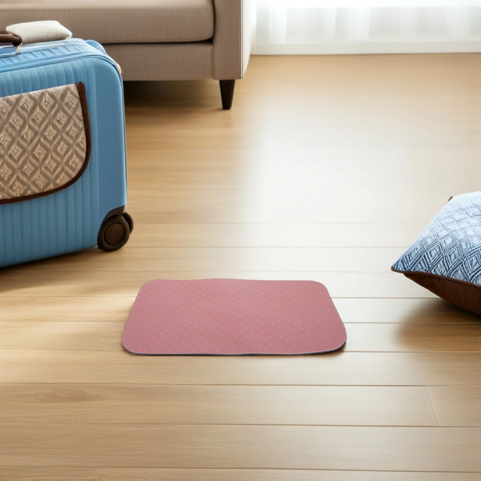 

Extra Thick Tpe Yoga Mat 34x17x0.6cm Non Slip Wide Fitness Exercise Mat for Home Gym Stretching Pilates Workout Beginners