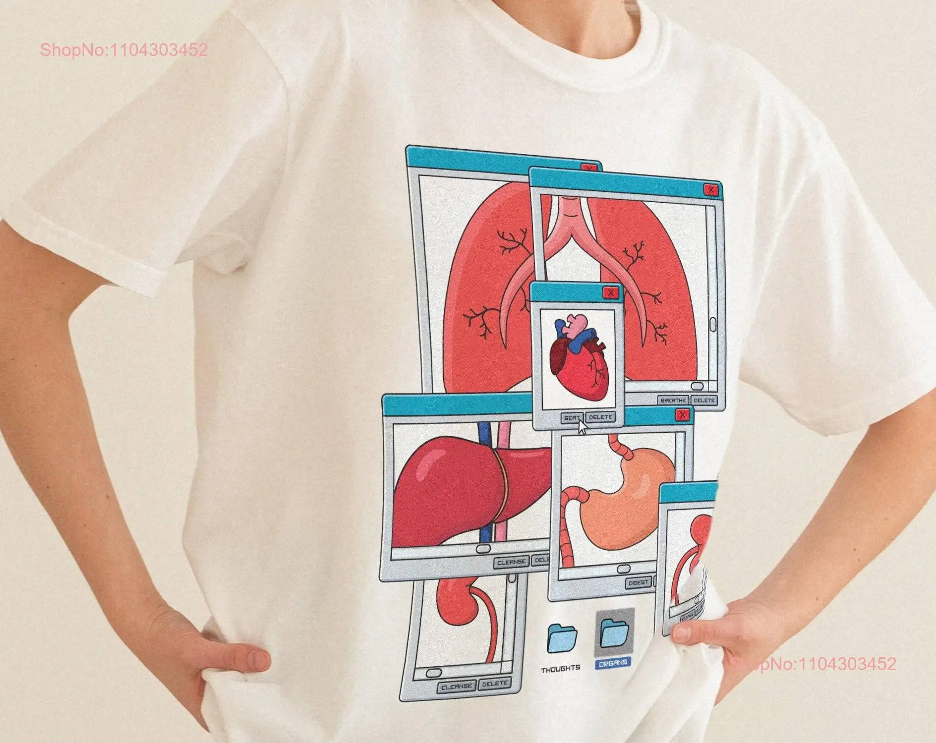 Computer organs tee short sleeve t shirt for nurse funny doctor Quirky long or short sleeves