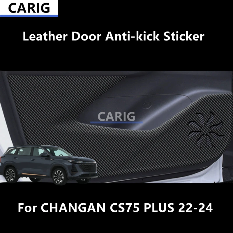 

For CHANGAN CS75 PLUS 22-24 Leather Door Anti-kick Sticker Modified Interior Car Film Accessories Refit Modification Decoration