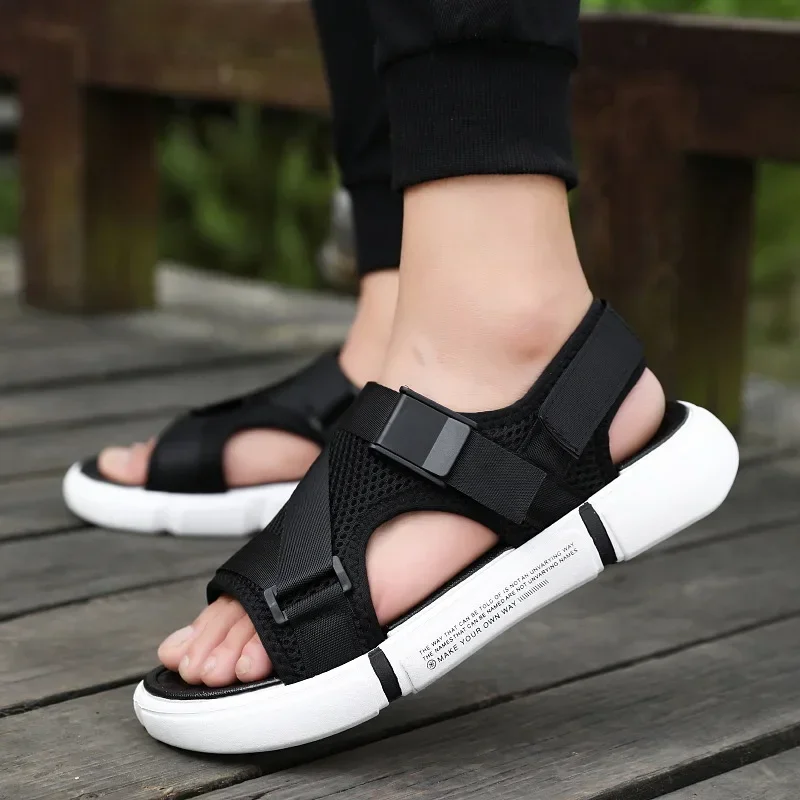 Sandal selop ukuran besar untuk pria, Sandal selop musim panas, Sandal kasual, Sandal Hiking, Sandal PVC pria, Sandal musim panas, sepatu terbuka, nyaman, nyaman, luar ruangan, untuk pria